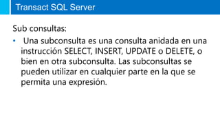 Sql server 2014 básico | PPTX