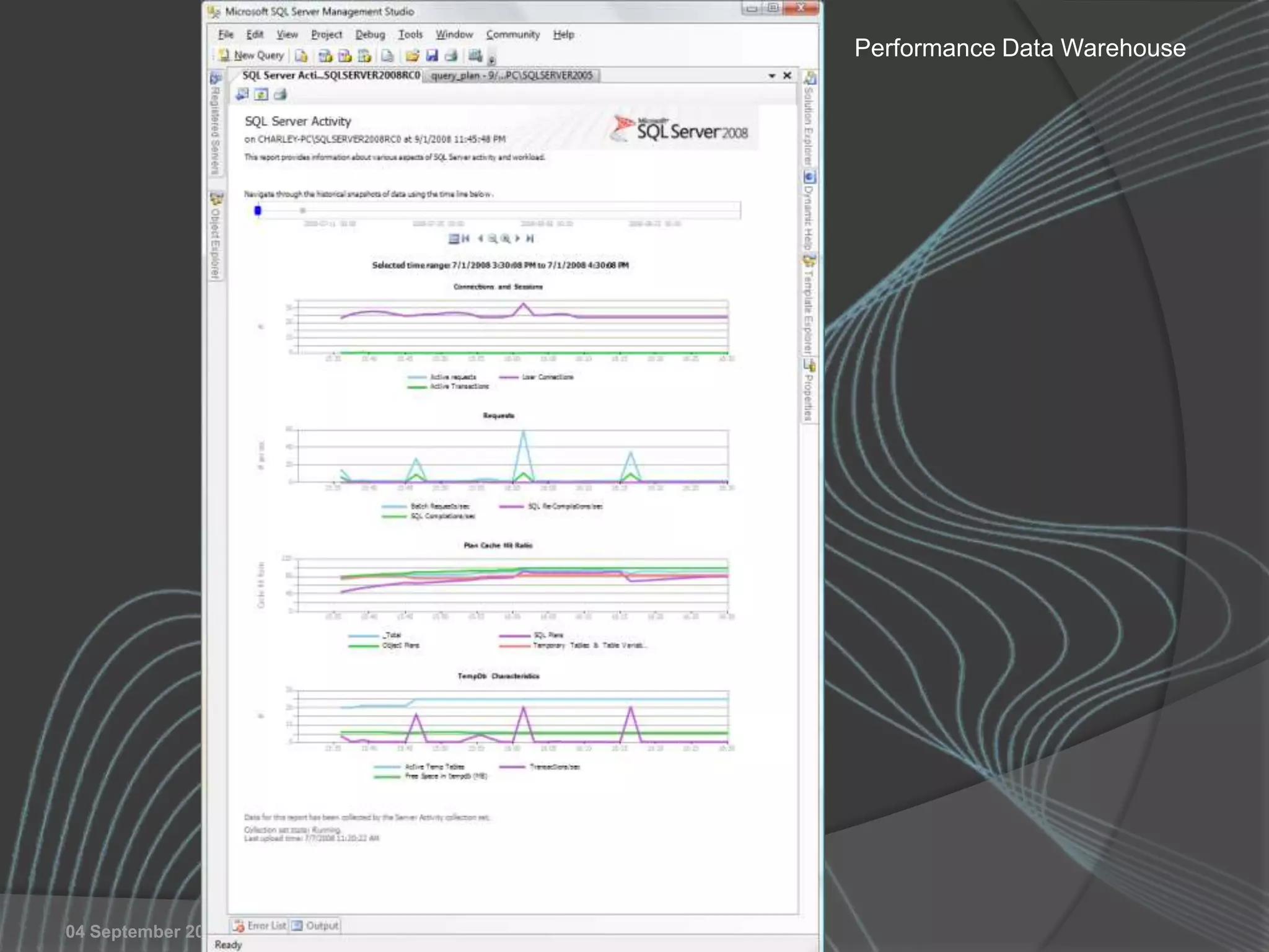 SQL Club Meeting – Lausanne, Switzerland04 September 2008
Performance Data Warehouse
 
