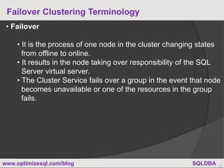 SQL Server Clustering Part1 | PPTX