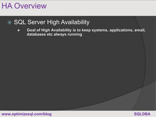 SQL Server Clustering Part1 | PPT