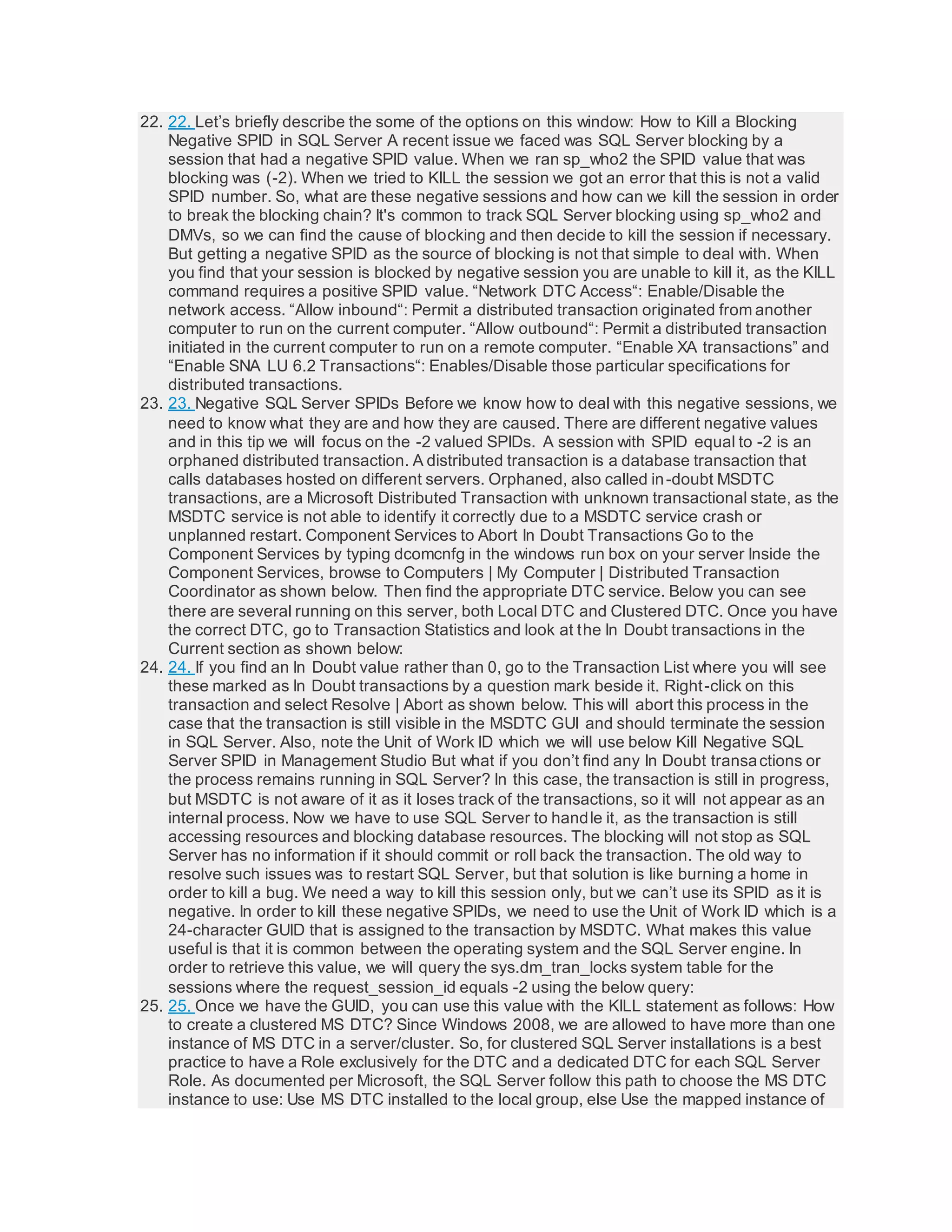 Sql server clustering msdtc | PDF