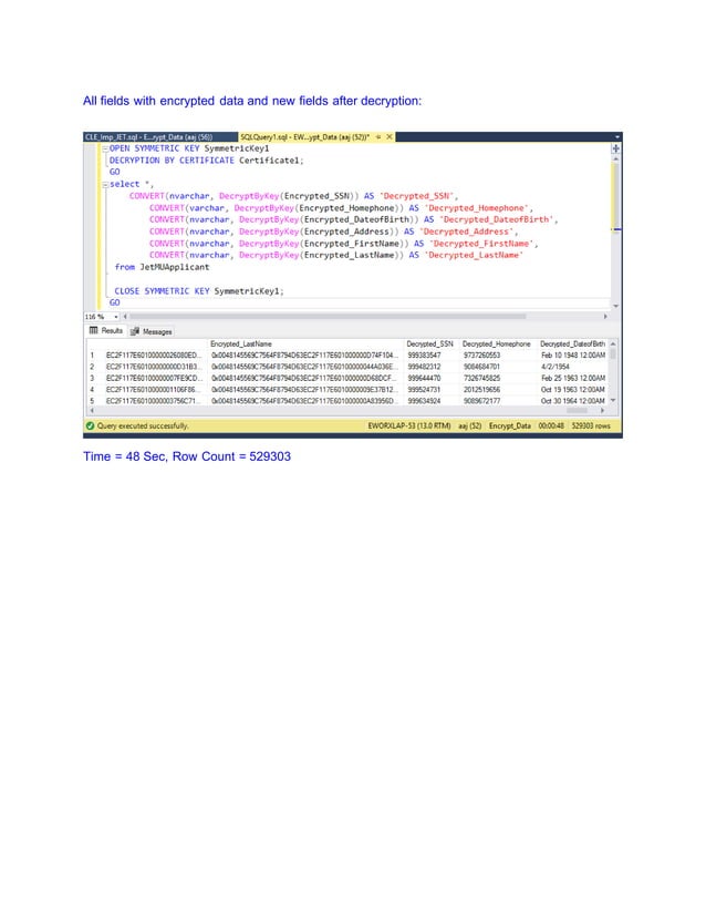 Sql server column level encryption | PDF