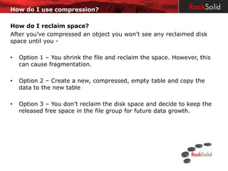 SQL Server Compression | PPTX