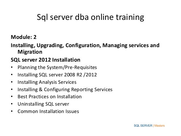 Sql Dba Training Online : Advanced SQL Database Administration with ...