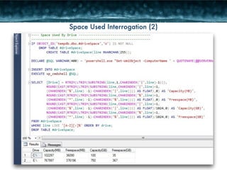 Space Used Interrogation (2) 
 