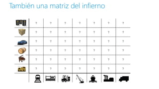 También una matriz del infierno
? ? ? ? ? ? ?
? ? ? ? ? ? ?
? ? ? ? ? ? ?
? ? ? ? ? ? ?
? ? ? ? ? ? ?
? ? ? ? ? ? ?
 
