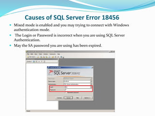SQL Server Error 18456 - A Quick Resolution | PPT