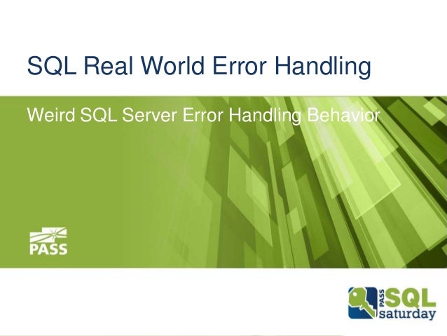 Sql Error Handling _ SQL Server Try Catch: Error Handling in SQL Server ...