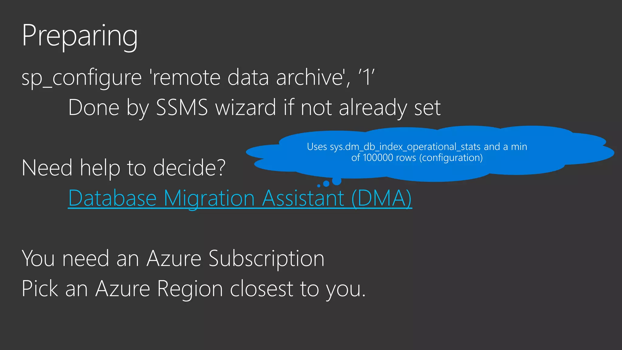 Database Migration Assistant (DMA) 