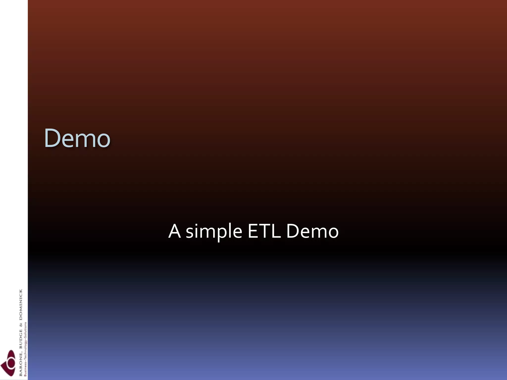 DemoA simple ETL Demo
