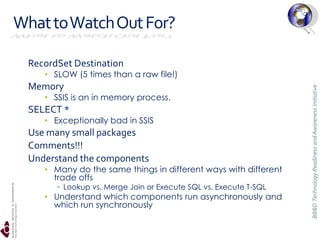 x64 LimitationsCommand line tools (dtexec, dtutil) cannot co-exist with 32bit versions.No DTS support.Limitations on data providers – No Access, Excel or SQL CompactIA64 has more limitations including no designer support