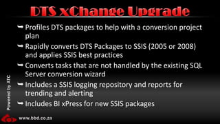 Source ControlHighest EncryptionEasy loading into designerAccess by multiple usersDB Roles, DTS RolesSQL BackupsAble to filter packagesFilesServerStorage OptionsDetails http://www.sqljunkies.com/WebLog/knight_reign/archive/2005/05/05/13523.aspx