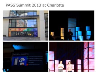 PASS Summit 2013 at Charlotte

© 2013 Microsoft Corporation. All rights reserved. This presentation is for informational purposes only.
Microsoft makes no warranties, express or implied in this presentation.

2014

 