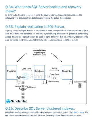 SQL Server Interview Questions PDF By ScholarHat | PDF