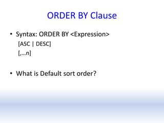 Sql server introduction fundamental | PPT