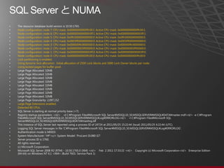 A35 SQL Server と NUMA by 熊澤幸生 | PDF
