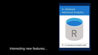 SQL Server
2016
Interesting new features...
 