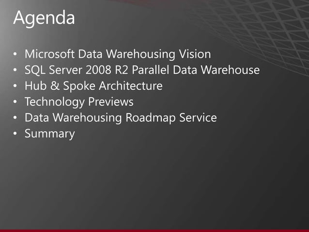 Microsoft SQL Server - Parallel Data Warehouse Presentation | PPT