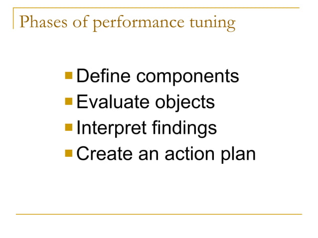 Sql Server Performance Tuning | PPT