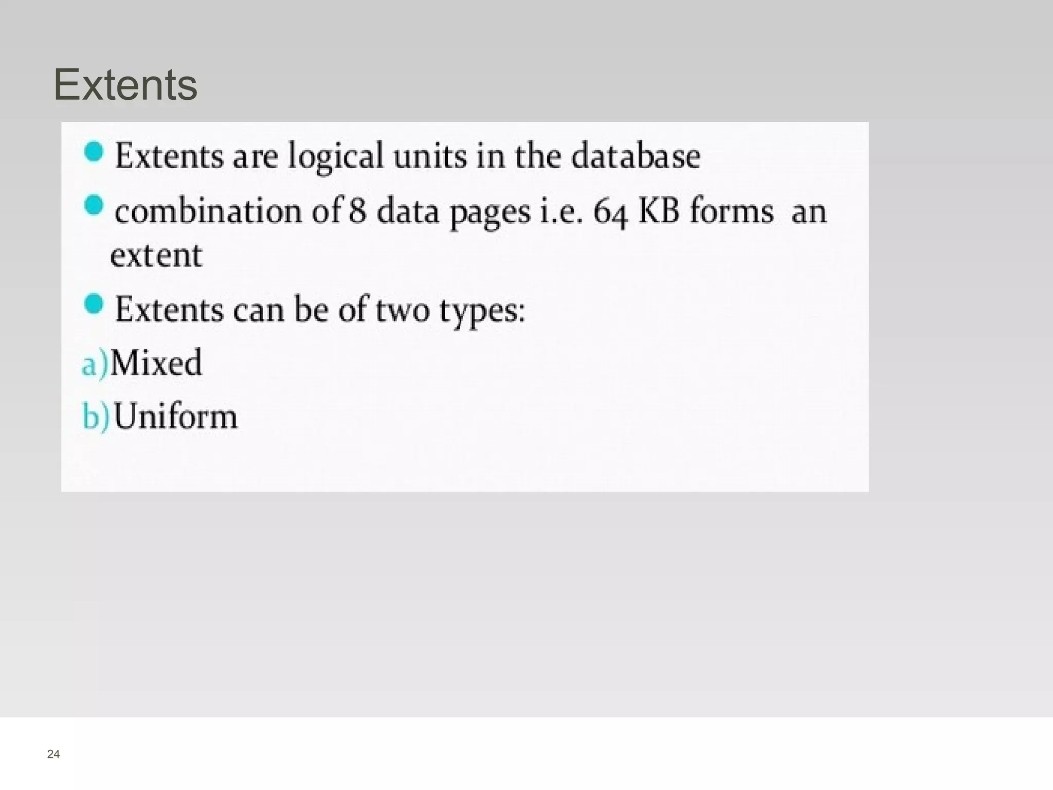 24
Extents
 