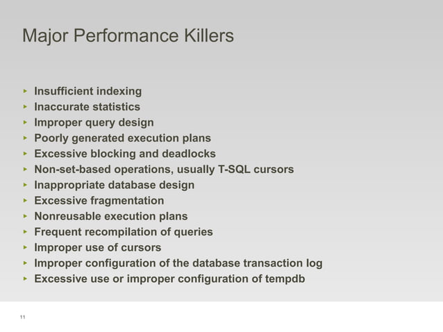 Sql server performance tuning | PPT