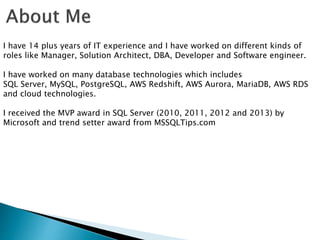 Sql server performance tuning | PPTX