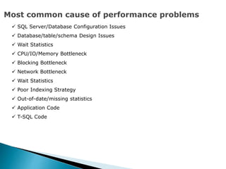 Sql server performance tuning | PPTX