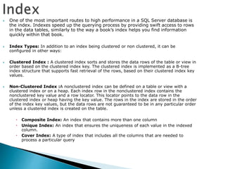 Sql server performance tuning | PPTX