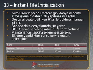 sql server performance optimization: instant file... SQL Server Performans İpuçları | PPTX