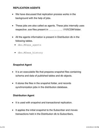 Sql server replication step by step | PDF