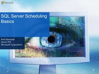 Amit Banerjee
Senior PFE
Microsoft Corporation
SQL Server Scheduling
Basics
 