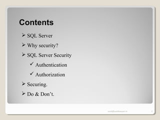 SQL Server Security | PPT