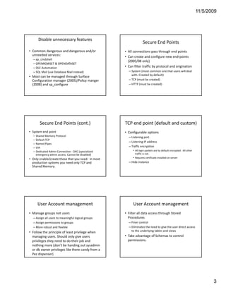 Sql Server Security Best Practices | PDF