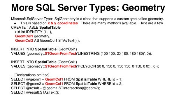 SQL Server Select Topics
