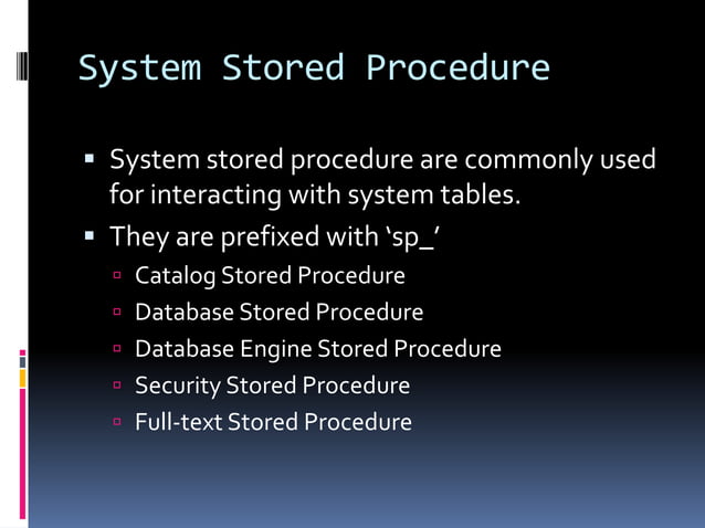 Sql server ___________session_18(stored procedures) | PPT
