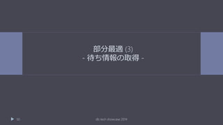 部分最適 (3)
- 待ち情報の取得 -
db tech showcase 201450
 