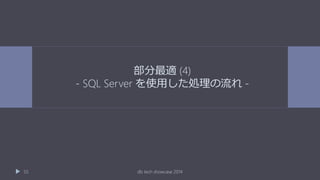 部分最適 (4)
- SQL Server を使用した処理の流れ -
db tech showcase 201455
 
