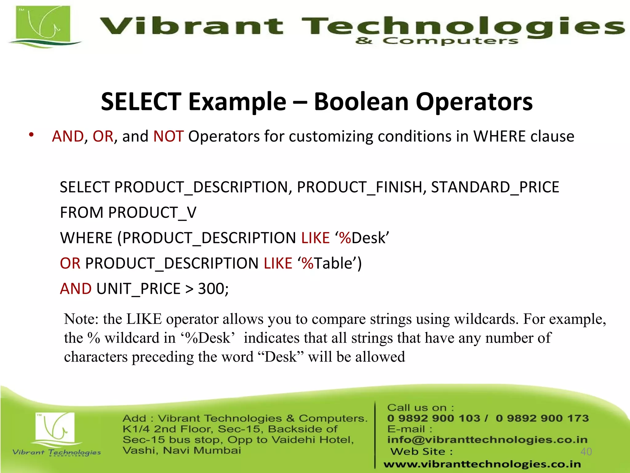 Sql server T-sql basics ppt-3 | PPT