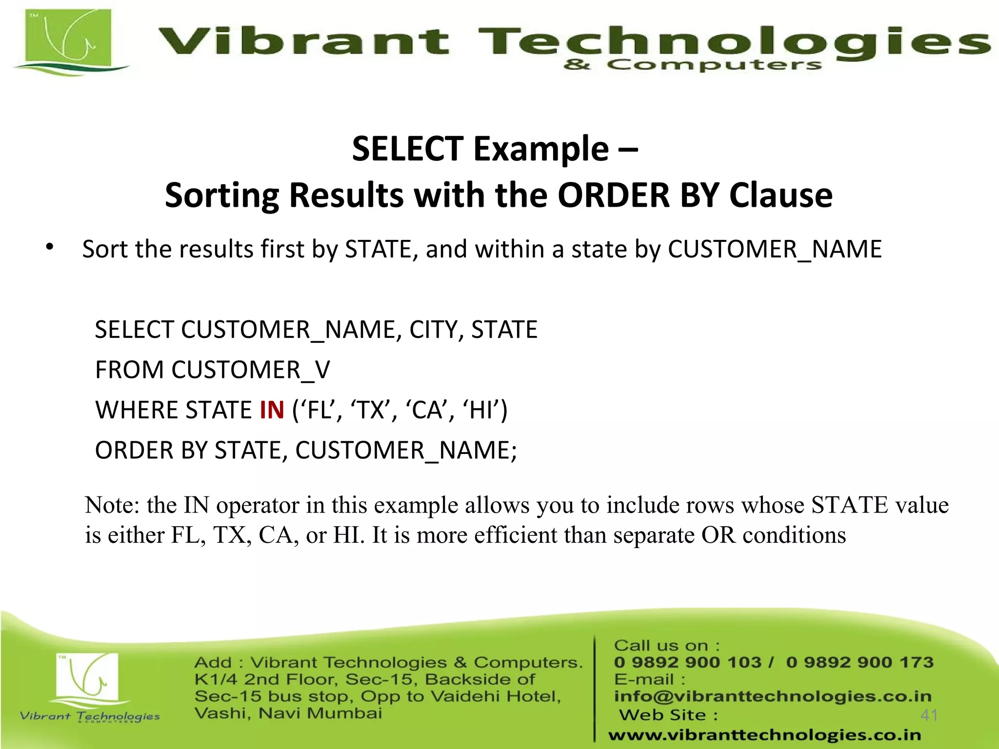 Sql server T-sql basics ppt-3 | PPT | Databases | Computer Software and ...