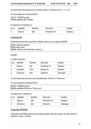 Sql Server Personas Sql server tutorial | PDF