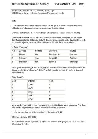 Sql Server Personas Sql server tutorial | PDF