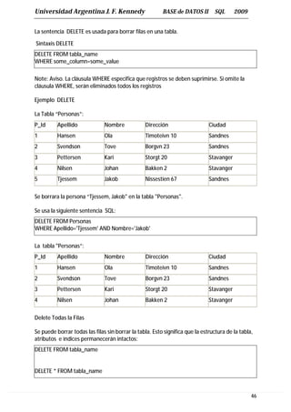 Sql Server Personas Sql server tutorial | PDF