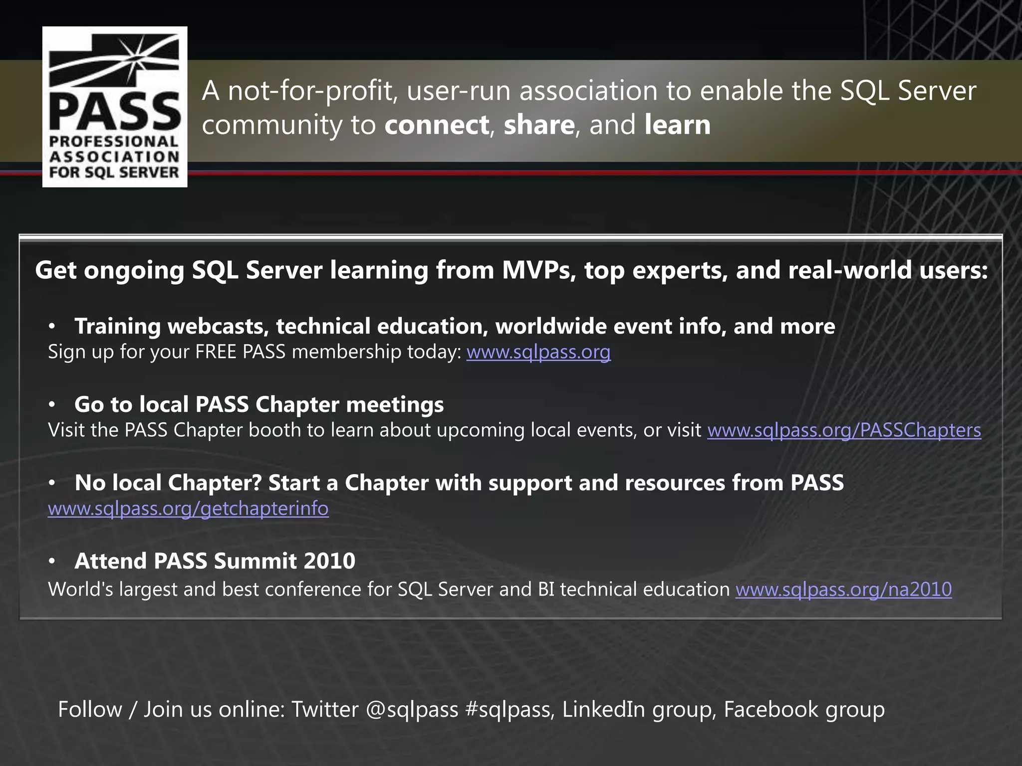 Microsoft SQL Server - SQL Server + Visual Studio Presentation | PPT