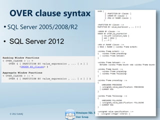 Sql server windowing functions | PDF