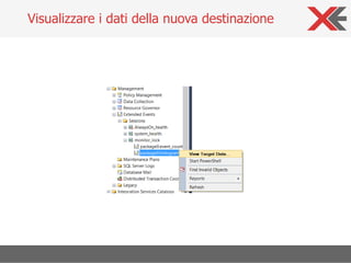 Visualizzare i dati della nuova destinazione
 