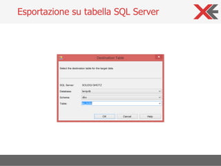 Esportazione su tabella SQL Server
 