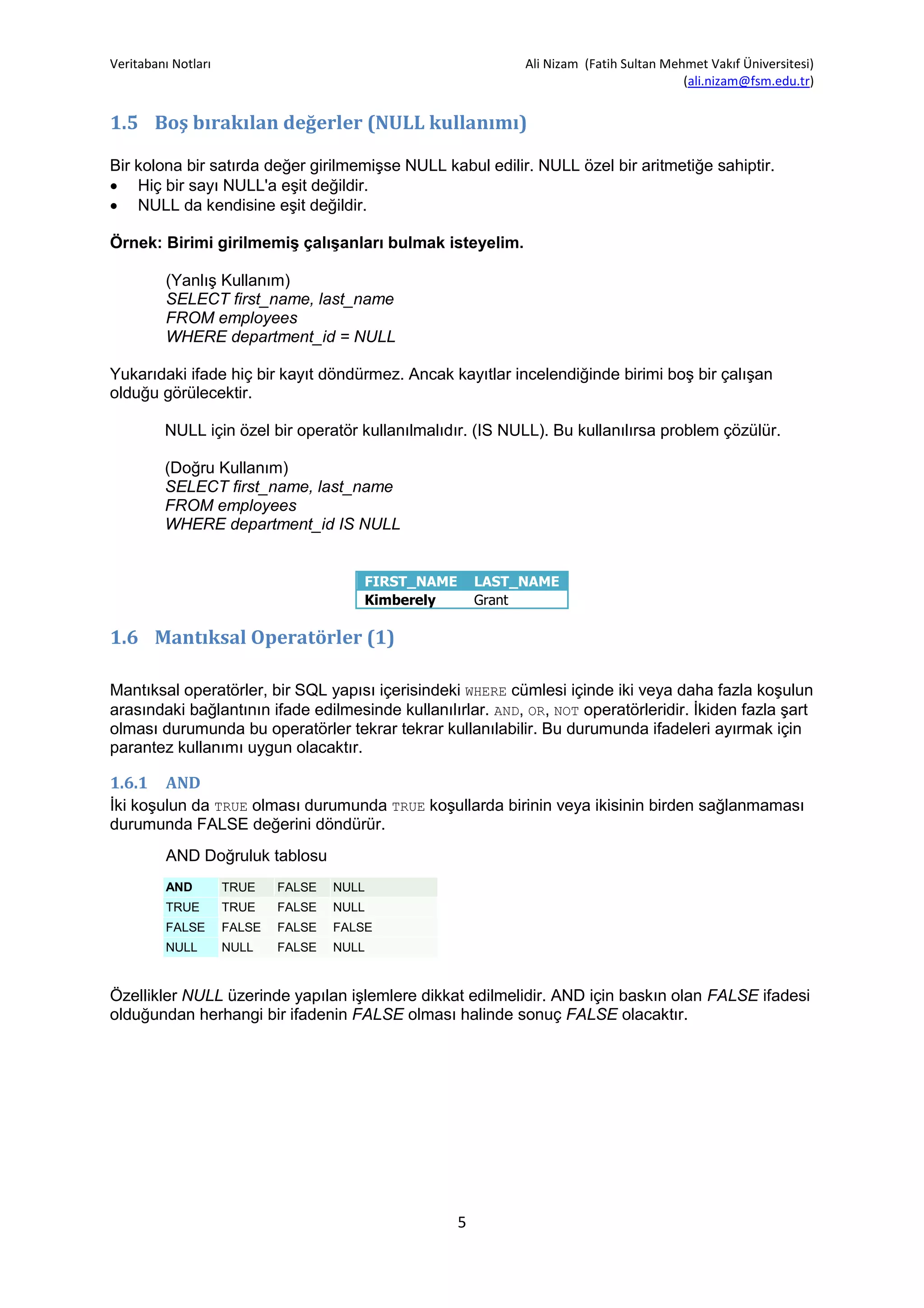 Sql sorgu işlemi (4) | PDF