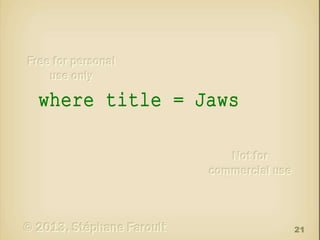 where title = Jaws

21

 