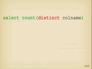 select count(distinct colname)

235

 