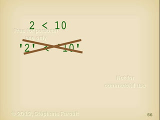 2 < 10
'2' < '10'

56

 